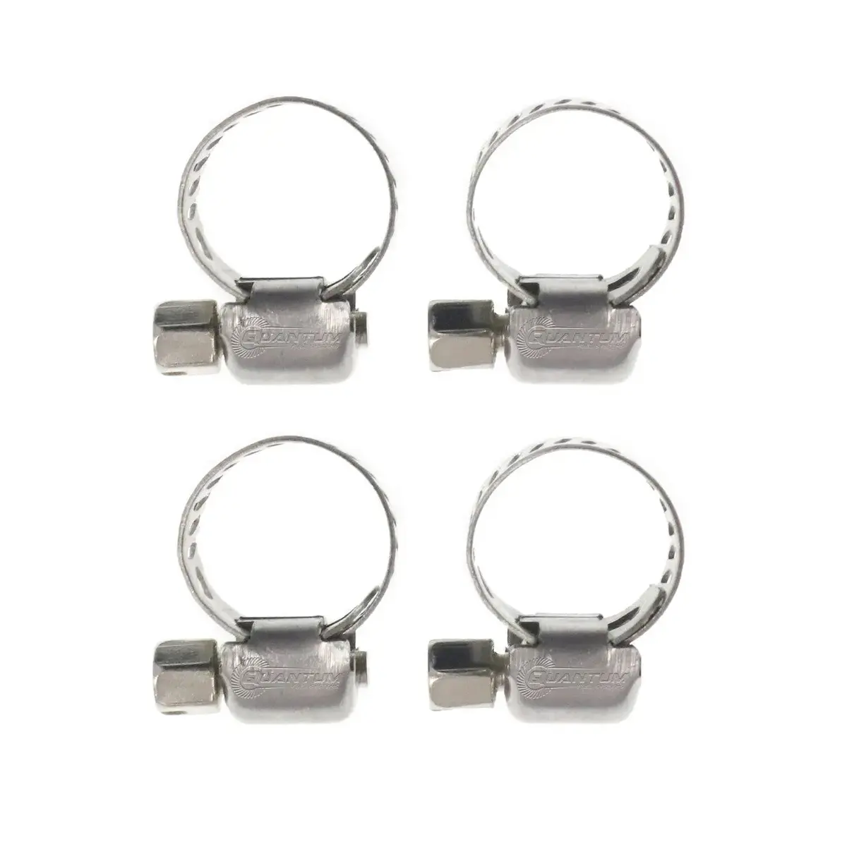 Qfs Stainless Steel Worm Gear Hose Clamps For 5/16" Efi Fuel Hose Qty 4, Hfp-Hc1-4 1