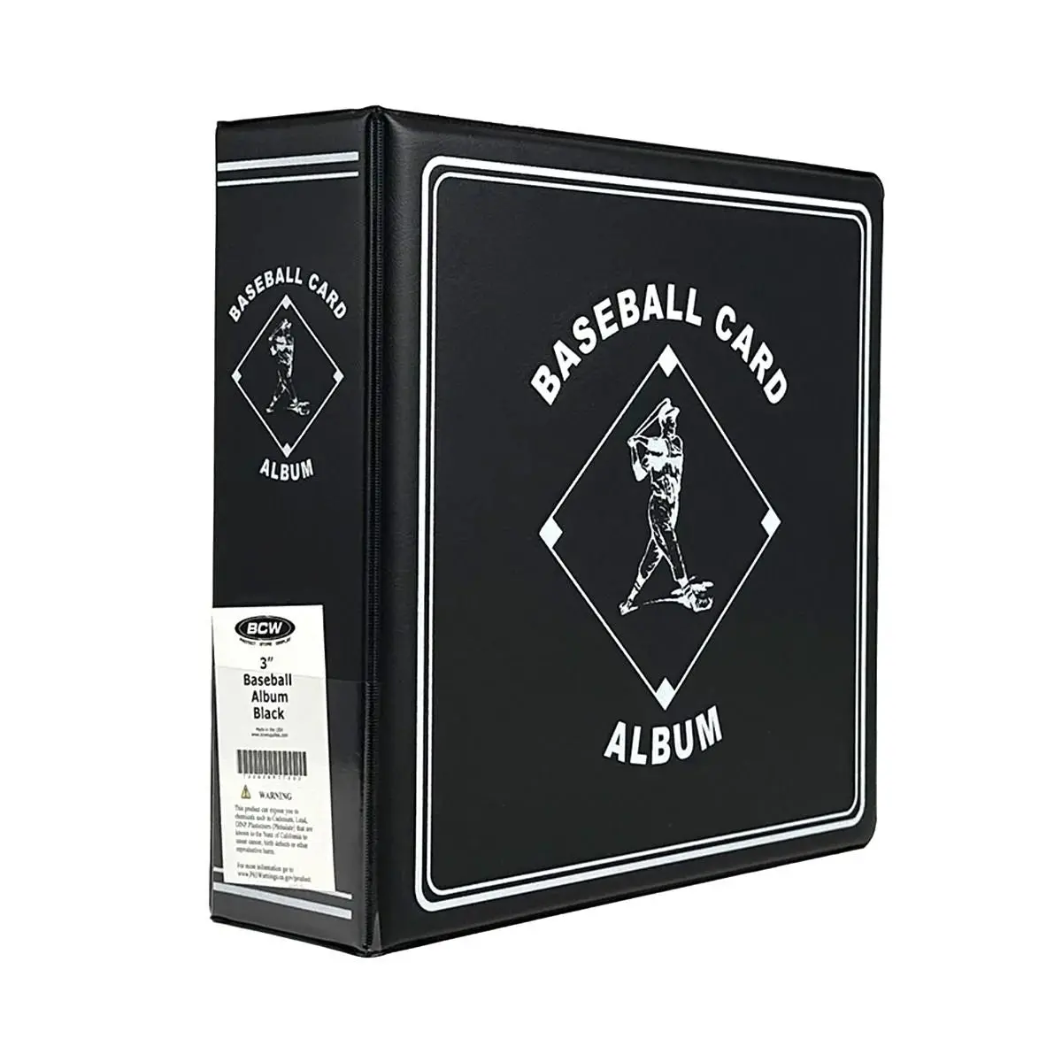 Bcw 3 Inch Black Baseball Card D-Ring Album Binder 1