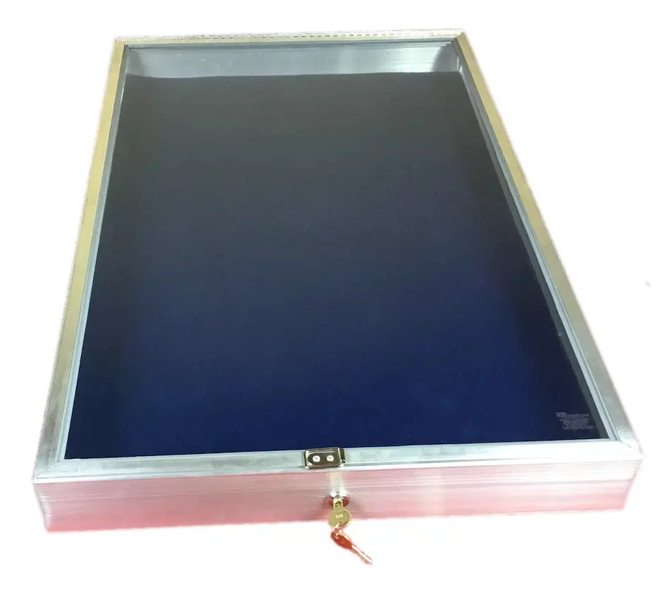 Aluminum Display Case 34 X 22 X 3 1/4"  End Opening 2