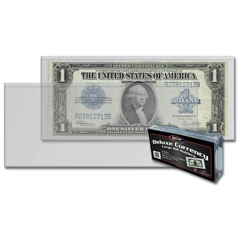 Bcw Currency Sleeves -- Large Size -- Pack Of 50 1