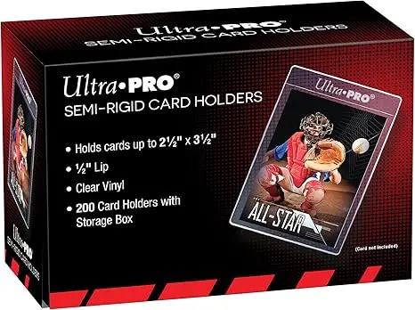Ultra Pro Semi-Rigid 1/2" Lip Sleeves, Plastic, 200Ct 1