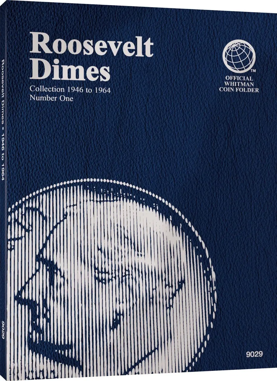 Whitman Coin Folder For Roosevelt Dimes 1946 - 1964 Mini Album No 1 Model 9029 1