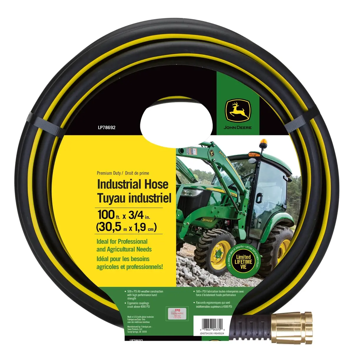 John Deere 3/4" 100' Industrialgrade Hose 1