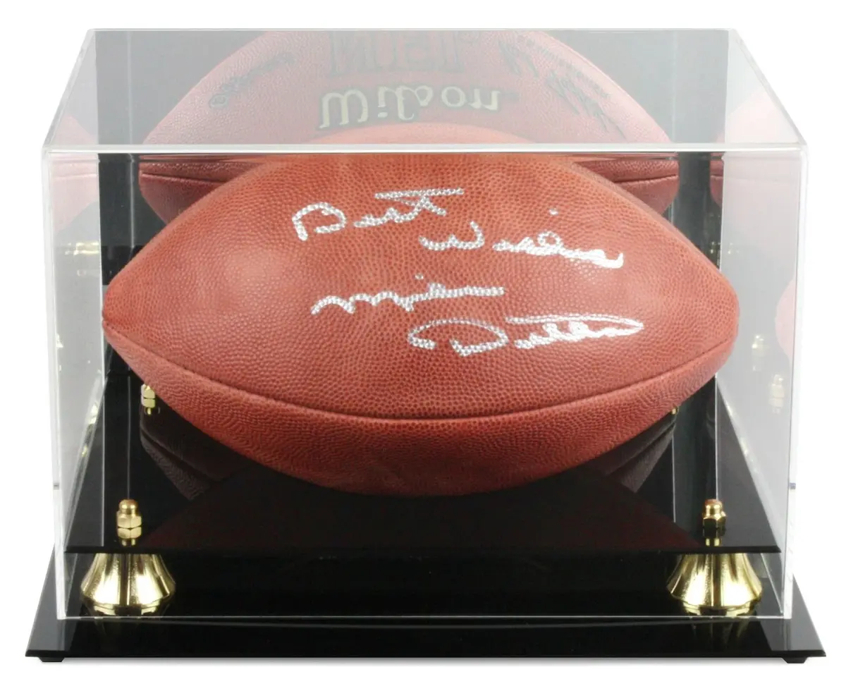 Bcw Acrylic Football Display Gold Risers/Mirror 1