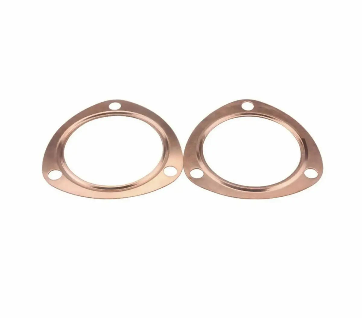 2 X 3 Inch Copper Header Exhaust Collector Gaskets Flanges Universal 3 Bolt 1