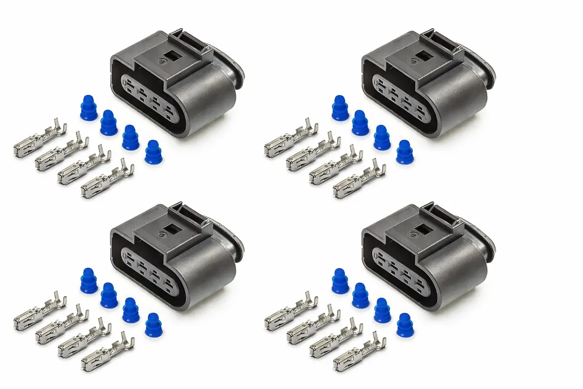 4-Way Connector Kit - Vw Audi Coil Connector Kit Vw 8K0973724 - 4Pcs (20-18 Awg) 1