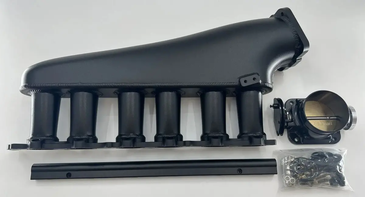 2Jz Ge Billet Intake Manifold With 90Mm Throttle Body And Fuel Rail 1