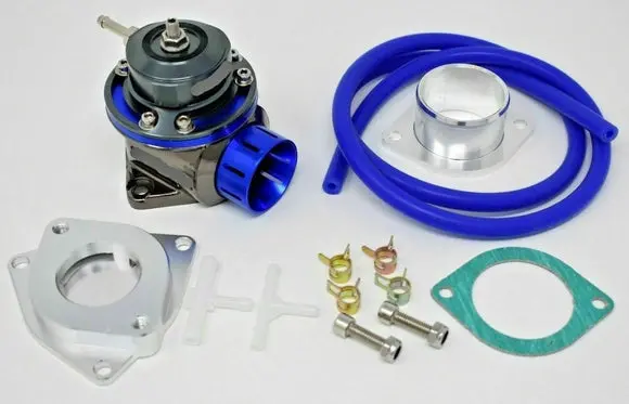 Type Fv Blow Off Valve With Adapter Flange For Honda Civic 1.5T Turbo, Blue, Aluminum 1
