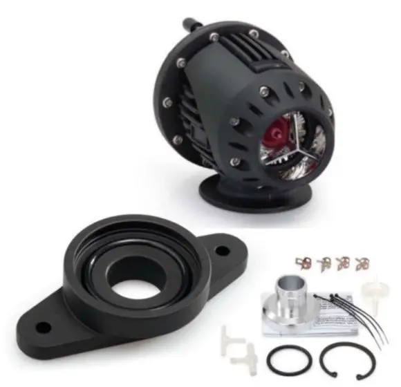 Ssqv 4 Turbo Blow Off Valve With Adapter For Subaru Legacy Gt And Forester Xt, Silver Cnc Billet Aluminum 1