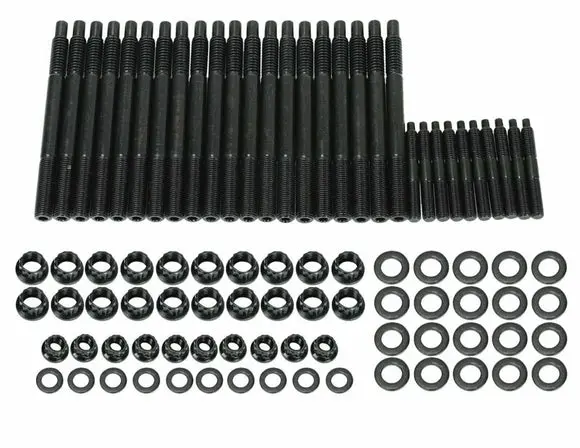 Chevy Ls1 Ls3 2004-Up 12-Point Cylinder Head Stud Kit Black 1
