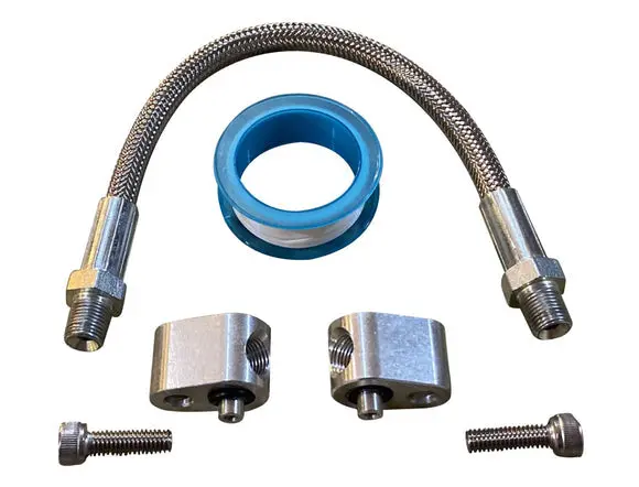 Ls Engine 3 Bolt Throttle Body Coolant Bypass Steel Braided Hose Kit 1