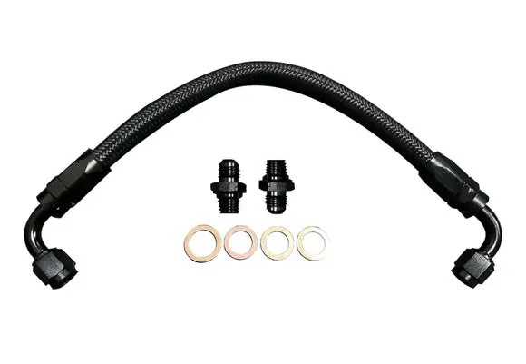 Power Steering Loop Line Black Braided With -6An Fittings For 92-95 Honda Civic Eg 1