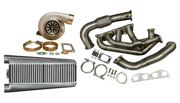 K Series K20 K24 Dual Ball Bearing Turbo Sidewinder Manifold And Intercooler Kit 1