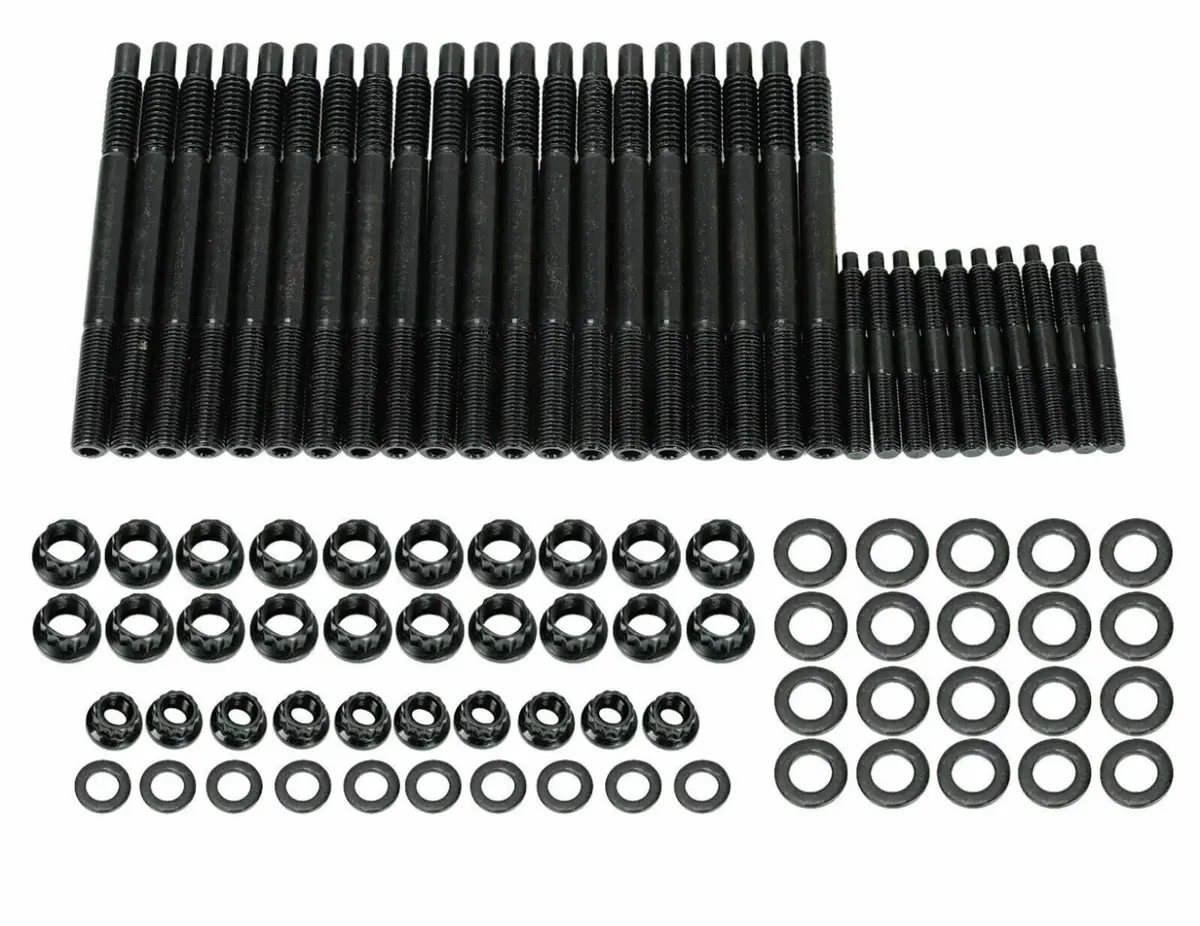 Chevy Ls 12-Point Cylinder Head Stud Kit Black For 5.3L 5.7L 6.0L 2004-Up 1