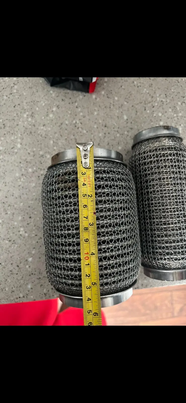 Exhaust Flex Pipe 3" Inch Od X 5.75" L Stainless Mesh Interlock Chain 1