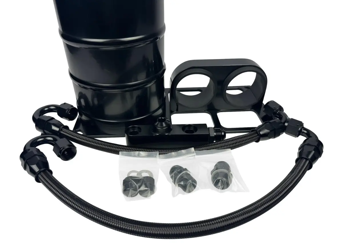 Dual External Fuel Surge Tank 1.5L Canister 6An Supports 1500Hp For Bosch 044 1