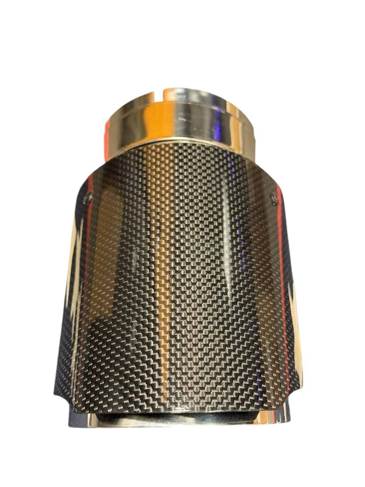 Glossy Gloss Carbon Fiber Exhaust Pipe Tip 3'' 3 Inch Universal Tailpipe 1