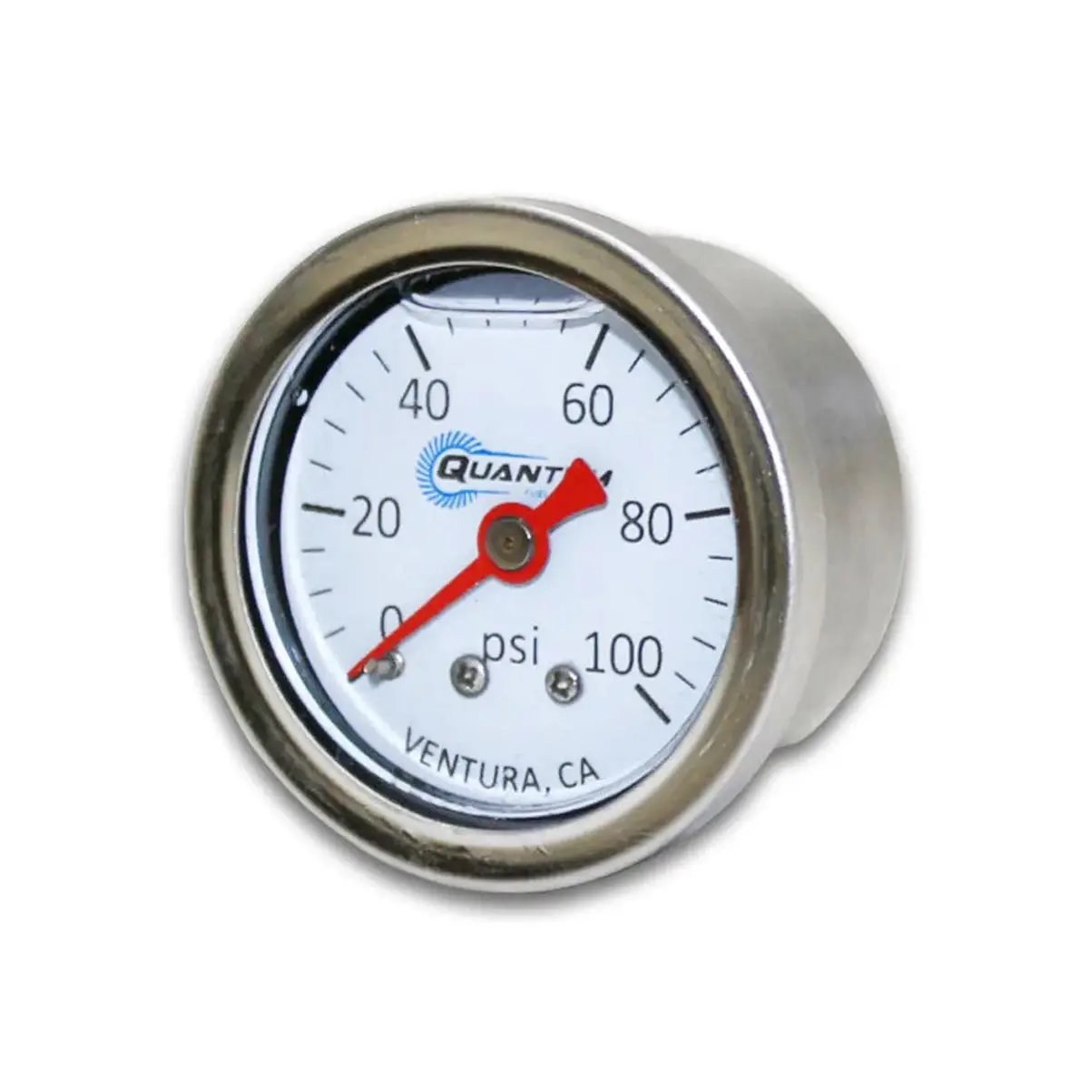Qfs Efi Liquid Filled Fuel Pressure Gauge 0-100Psi 1/8" Npt 1.5"/38Mm 1