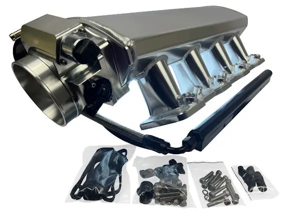 Ls Low Profile Metal Fabricated Intake Manifold With 92Mm Or 102Mm Throttle Body, Black Finish 1