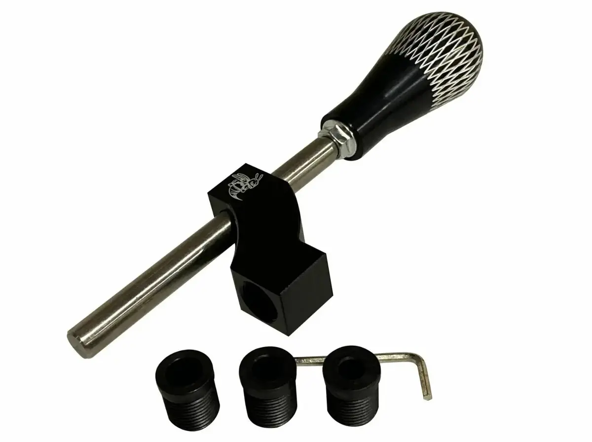 Adjustable Shifter Extender Extension M12 X 1.25 Black Aluminum Stainless Steel 1