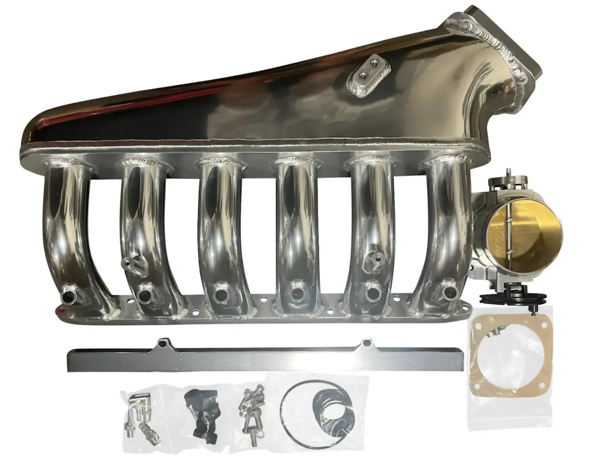 Bmw Intake Manifold Throttle Body 90Mm With Adapter Plate For E36 E46 M50 M52 M54 325I 328I 323I M3 Z3 E39 528I 2