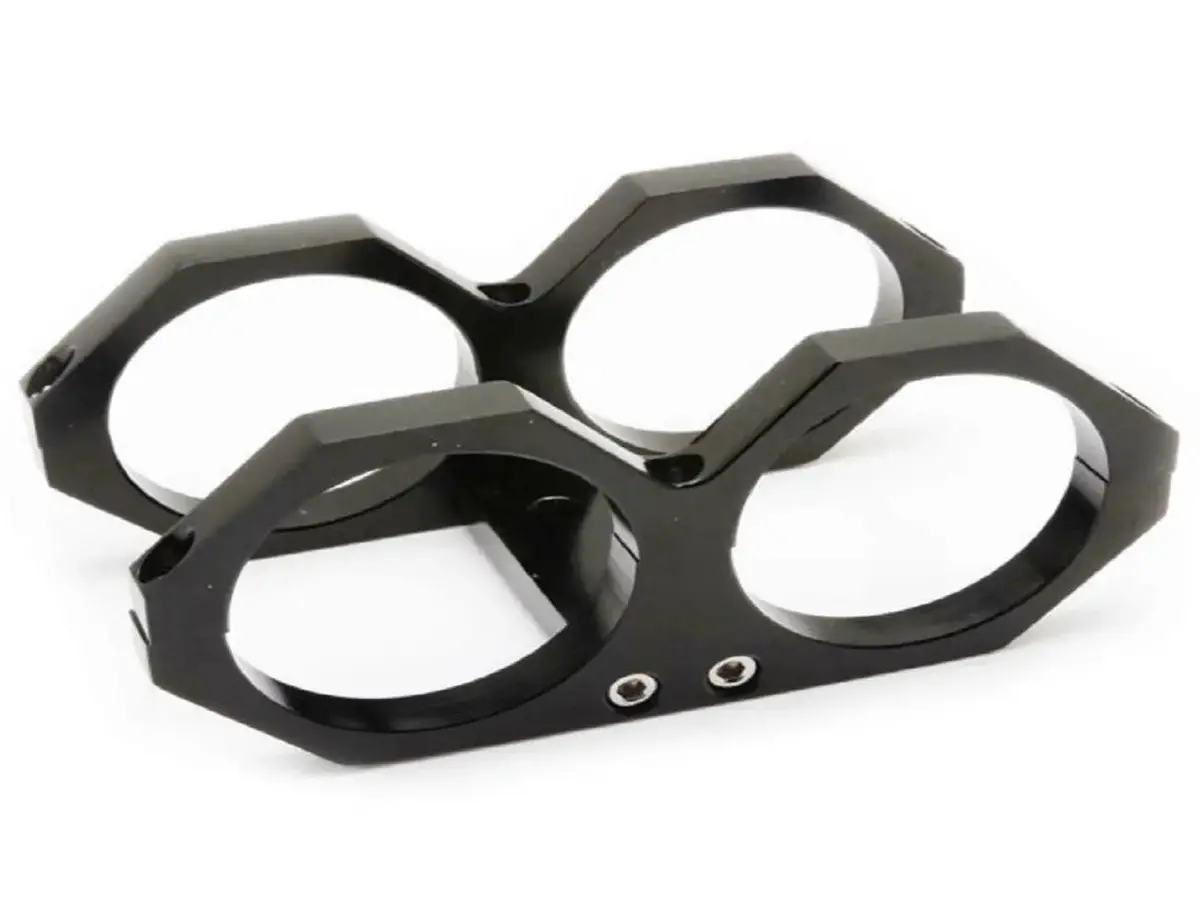 Billet Aluminum Dual Fuel Pump Clamp Cradle Mounting Bracket For 70Mm To 55Mm Diameter Components 1