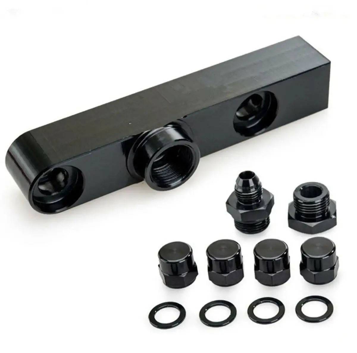Billet Twin Dual Bosch 044 380Lph Aem Fuel Pump Outlet Manifold Mounting Bracket 1