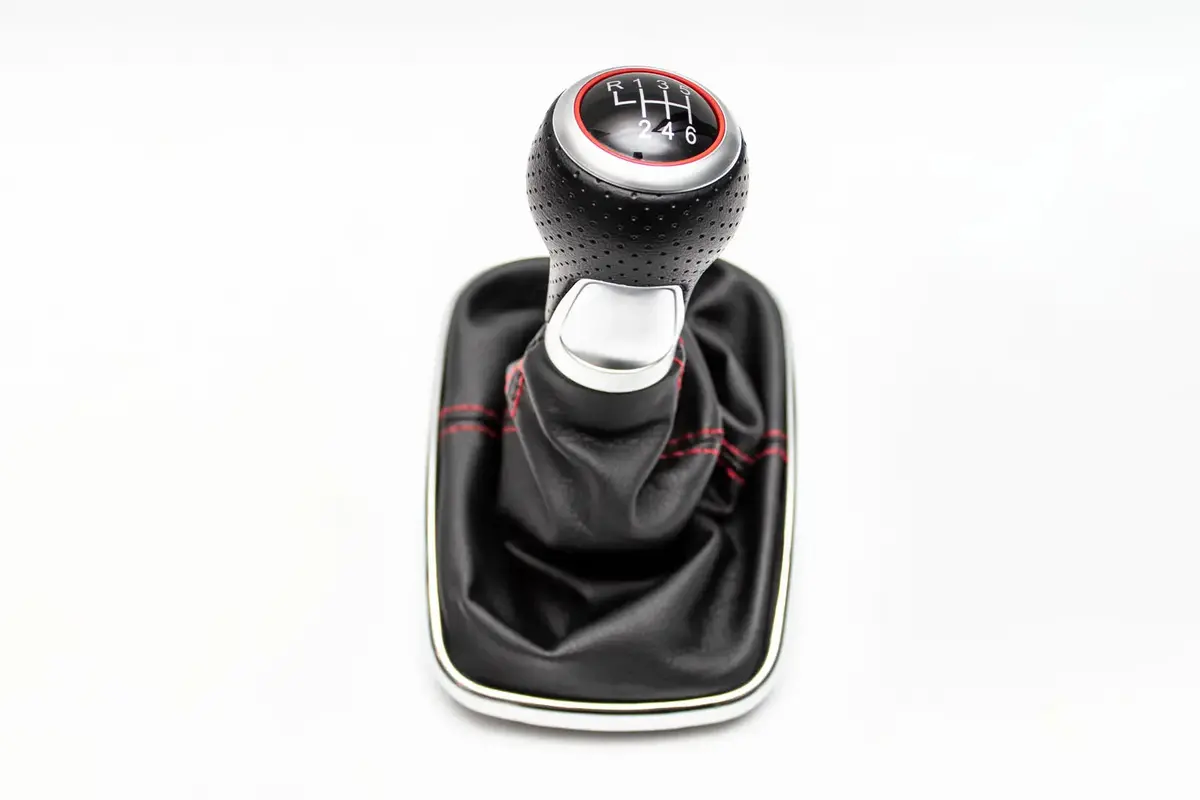 Mk4 Shift Knob Volkswagen Gti Jetta Golf R32 - Oem Fitment - 6 Speed - Red/Black - Red Stiching 1