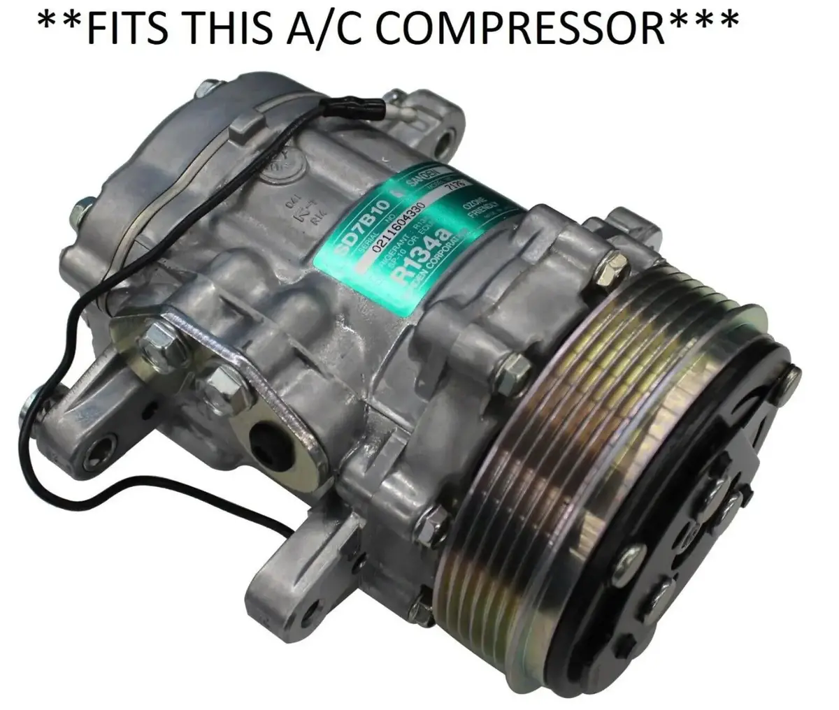Direct Fit Billet Ac Compressor Adapter Fitting Sanden Sd7b10 7176 Sd7 A/C 1