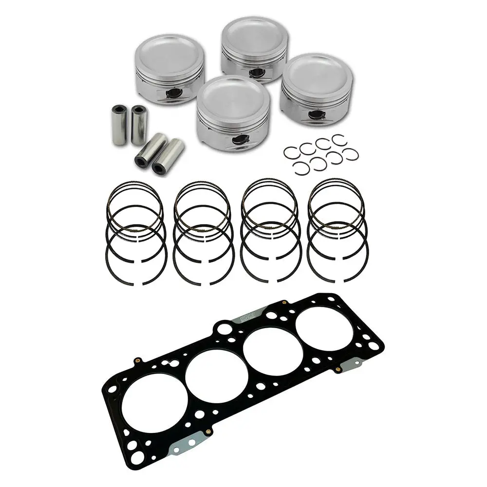 Forged Piston And Rings Set 83Mm Vw 1.8L 8V + Vw 8V/16V Decompression Head Gasket Spacer - 1.5Mm 1