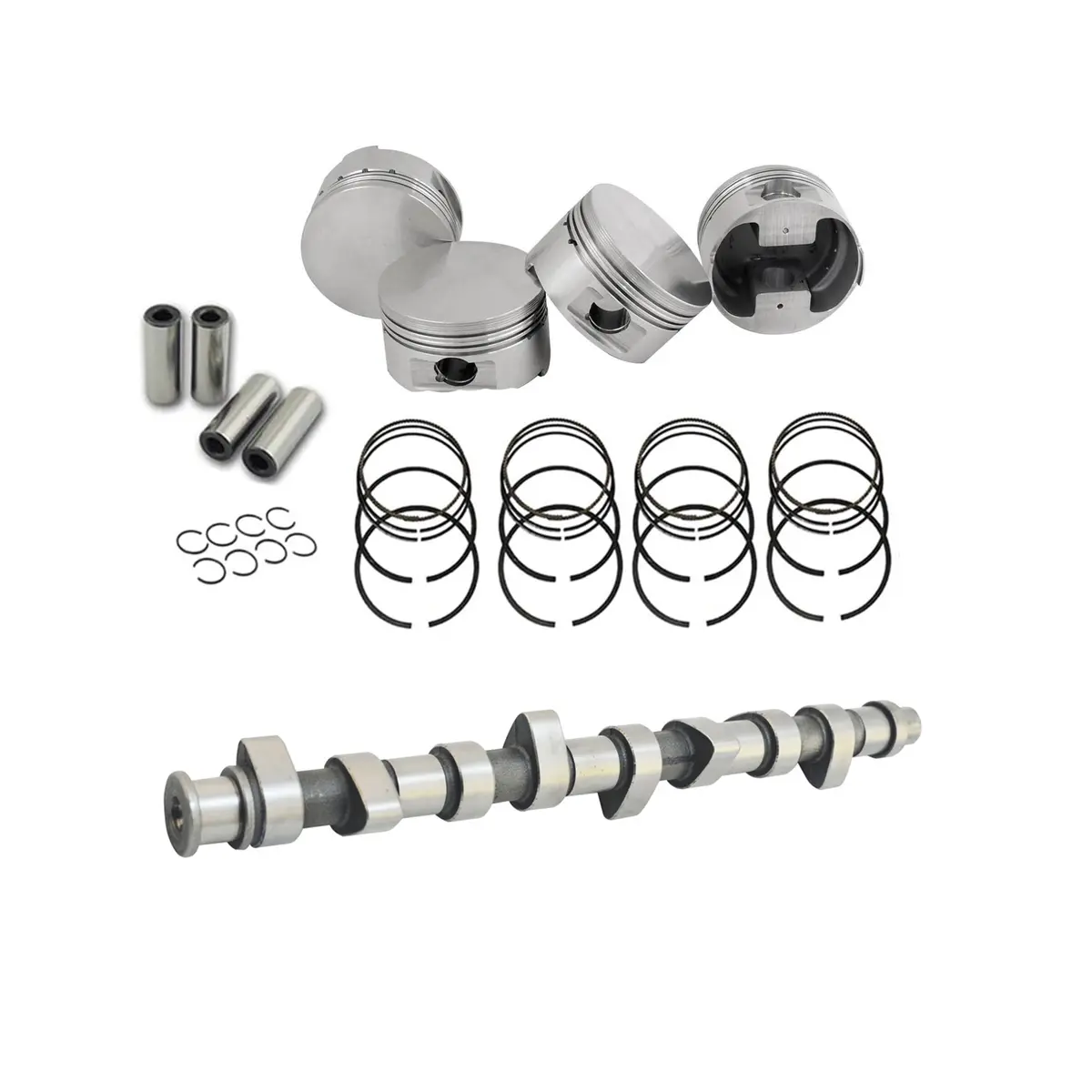 Forged Flat Top Piston And Rings Set 83.5Mm Vw 2.0L 8V + Application Solid Tappets Performance Camshaft 1