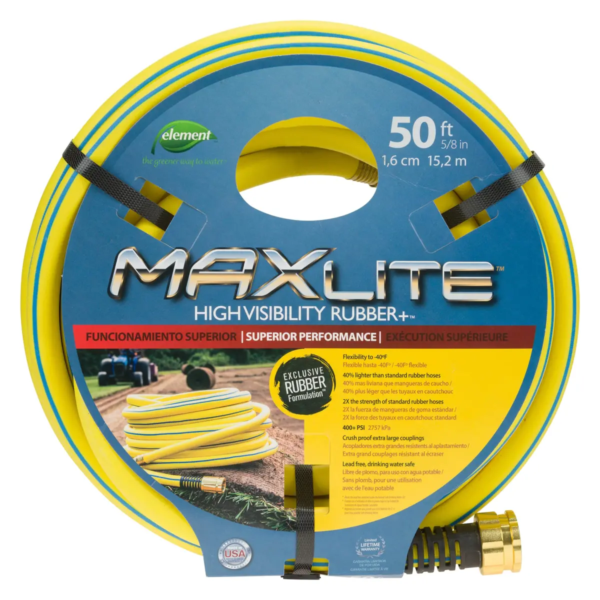 Element Maxlite High Visibility Rubber+ Hose 1