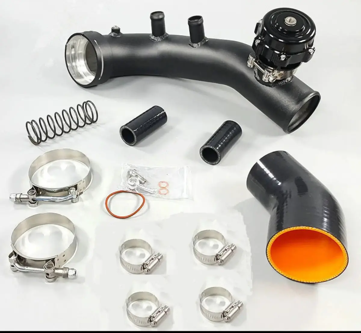 Flow Intake Pipe Kit With Tial Flange 50Mm Bov For Bmw N54 E88 E90 E92 E93 135I 335I 1