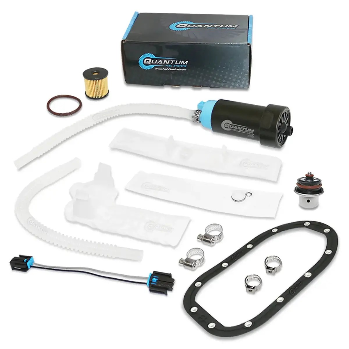 Qfs Oem Replacement In-Tank Efi Fuel Pump W/ Fuel Pressure Regulator, Tank Seal, Fuel Filter, Strainer, Hfp-370Hd-Rt7f 1