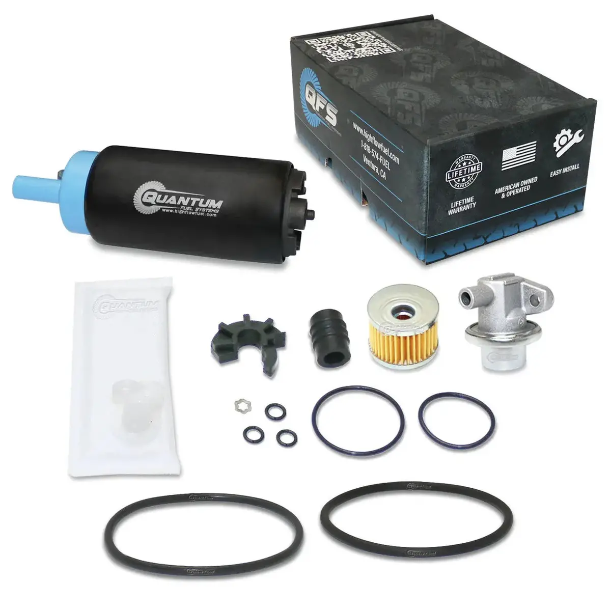 Qfs Oem Replacement In-Tank Efi Fuel Pump W/ Fuel Pressure Regulator, Tank Seal, Fuel Filter, Strainer, Hfp-Ppn17-Krt 1