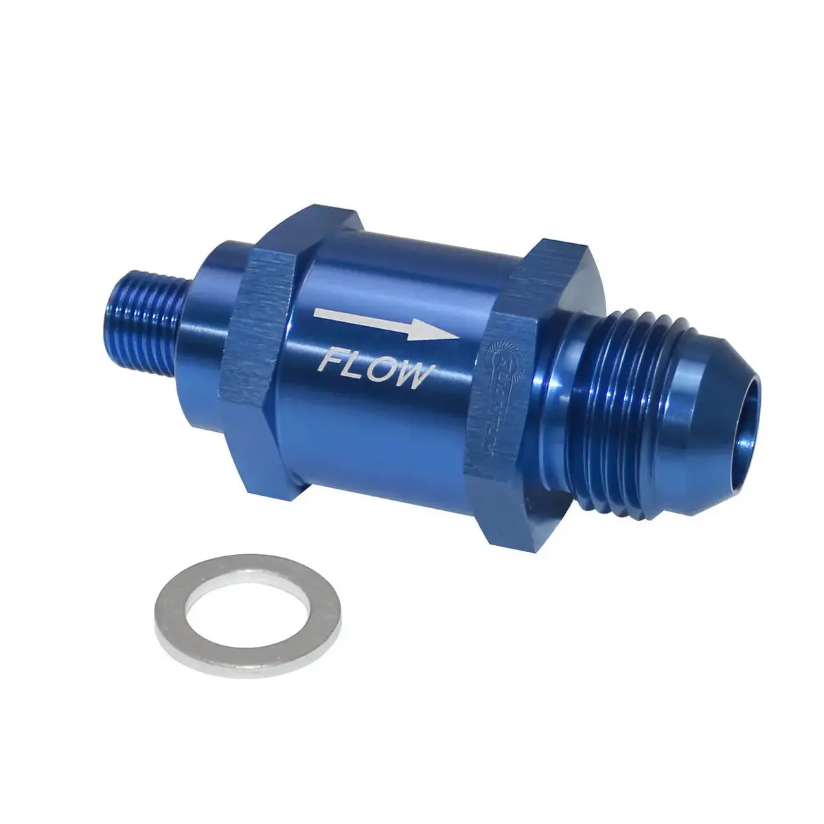 Qfs Check Valve -8An M10x1 For Walbro/Ti Gsl391 / Gsl392 / Gsl393 / Gsl395 Series Inline Pumps 1