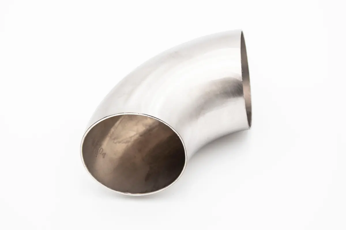 2.500” 16Ga 1.5Mm Tight Radius 90° Mandrel Bend - (2.500" / 1D Clr) - Brushed Finish - 304 Ss Stainless 1