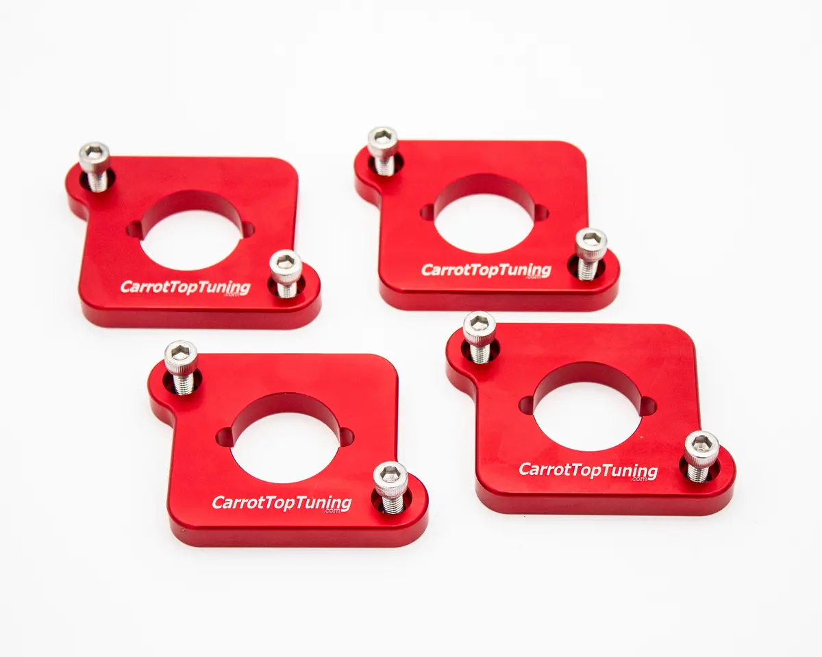 Cnc Billet 1.8T To 2.0T / R8 Coil Pack Adapters Spacers Vw Gti Jetta Golf Passat | Audi A4 A6 Tt | Red 1