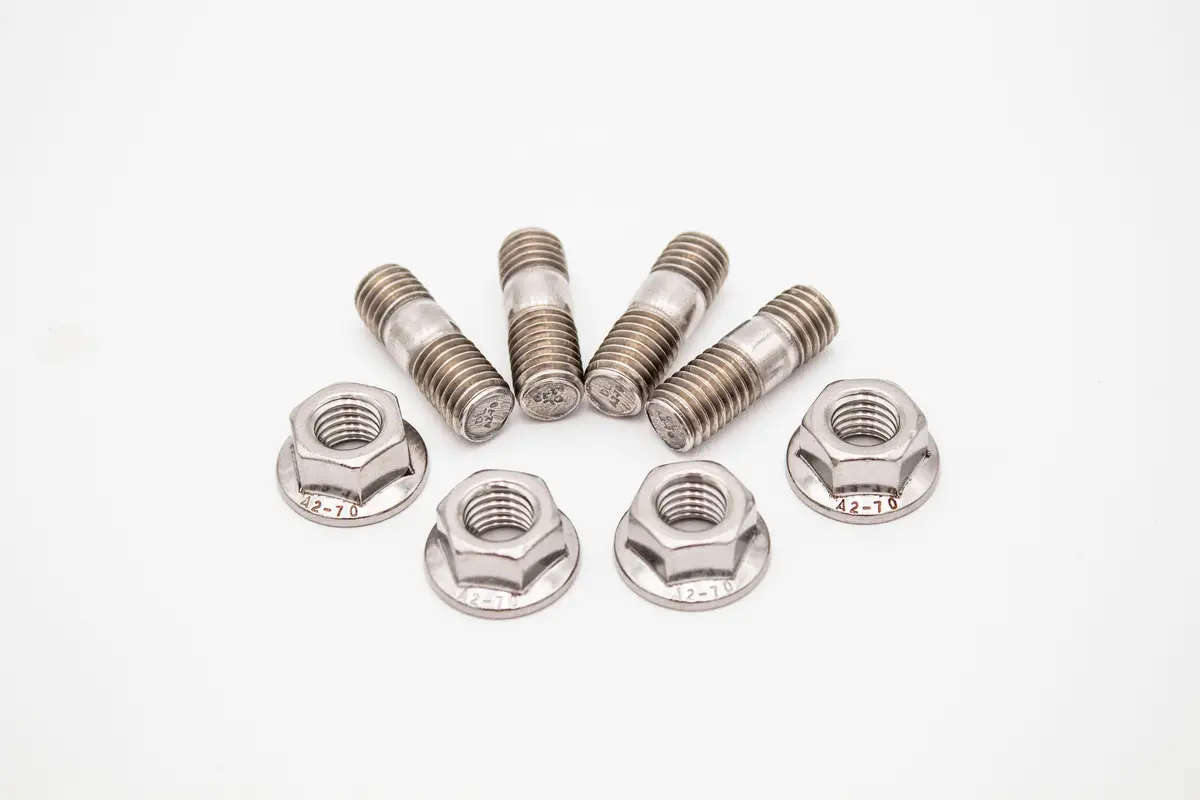 T3 M10 Stainless Steel Turbo Manifold Hardware Kit Low Profile, Studs, Nuts 1
