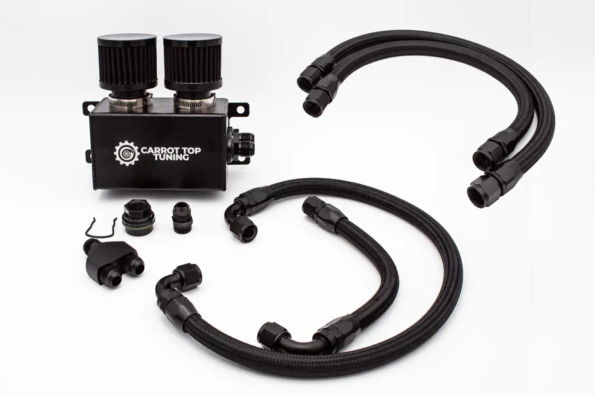 Vw 1.8T Pnp Dual Breather Oil Catch Can Kit For Mk1/Mk2 Golf Gti Rabbit Jetta 1