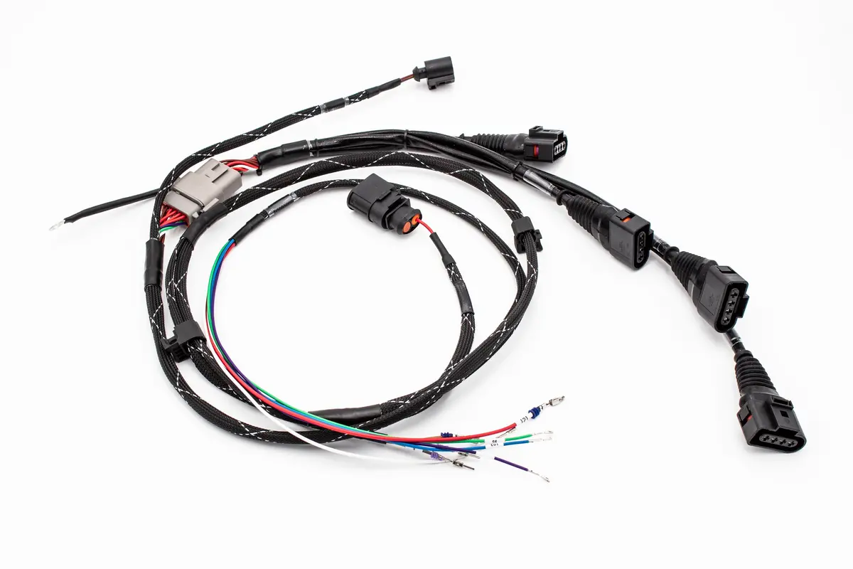 1.8T Ignition Coil Pack Replacement Harness V4 High Temp Silicone Fiberglass Shielding - 1J0 971 658 L - 1