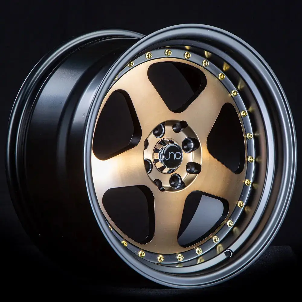 Jnc010 Matte Bronze Black Lip Gold Rivets 1