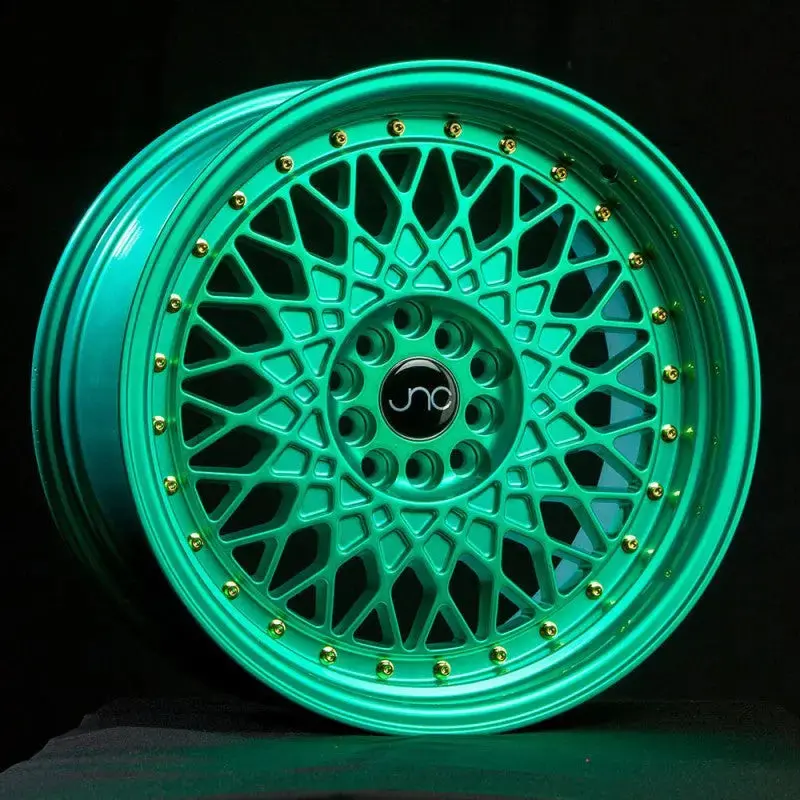 Jnc031 Candy Green Gold Rivets 1