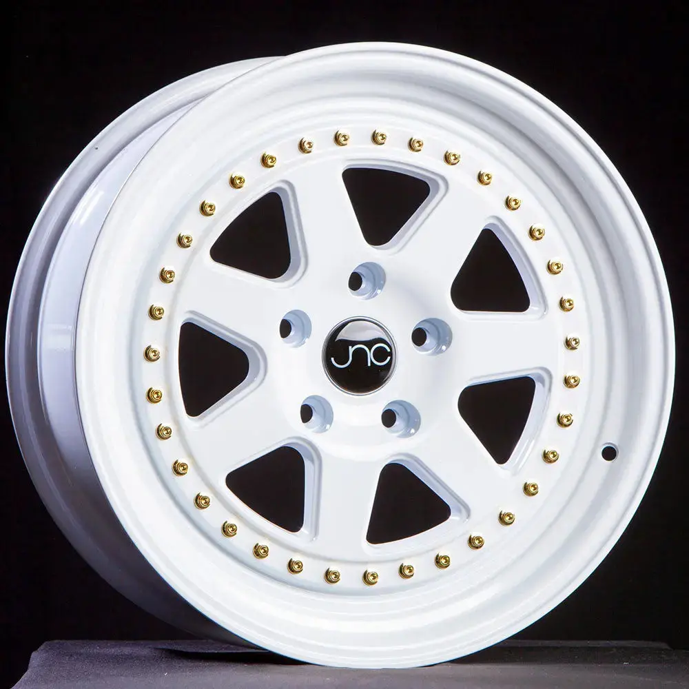 Jnc048 White With Gold Rivets 1