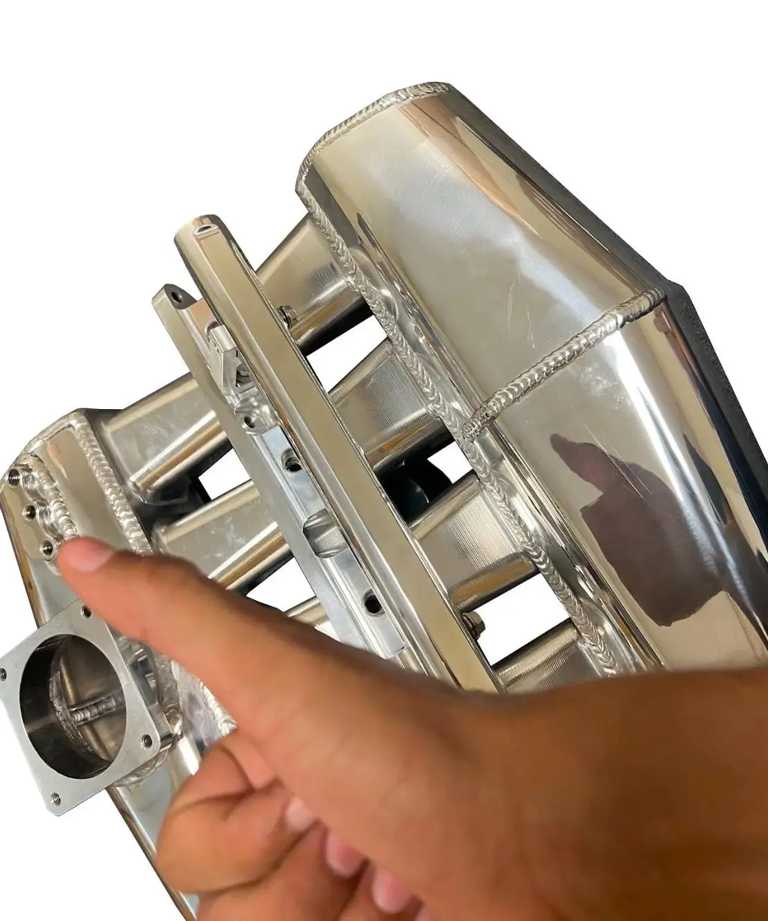 K Series K20 K24 Center Feed Intake Manifold With Brushed Fuel Rail 1