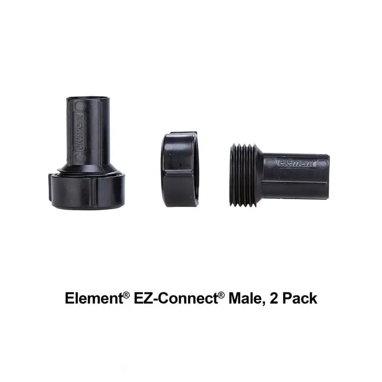 Element Ez-Connect Pieces For Soaker Hoses - Male 2 Pack 1