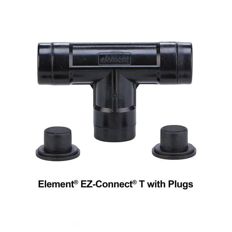 Element Ez-Connect Pieces For Soaker Hoses - T With Plugs 1