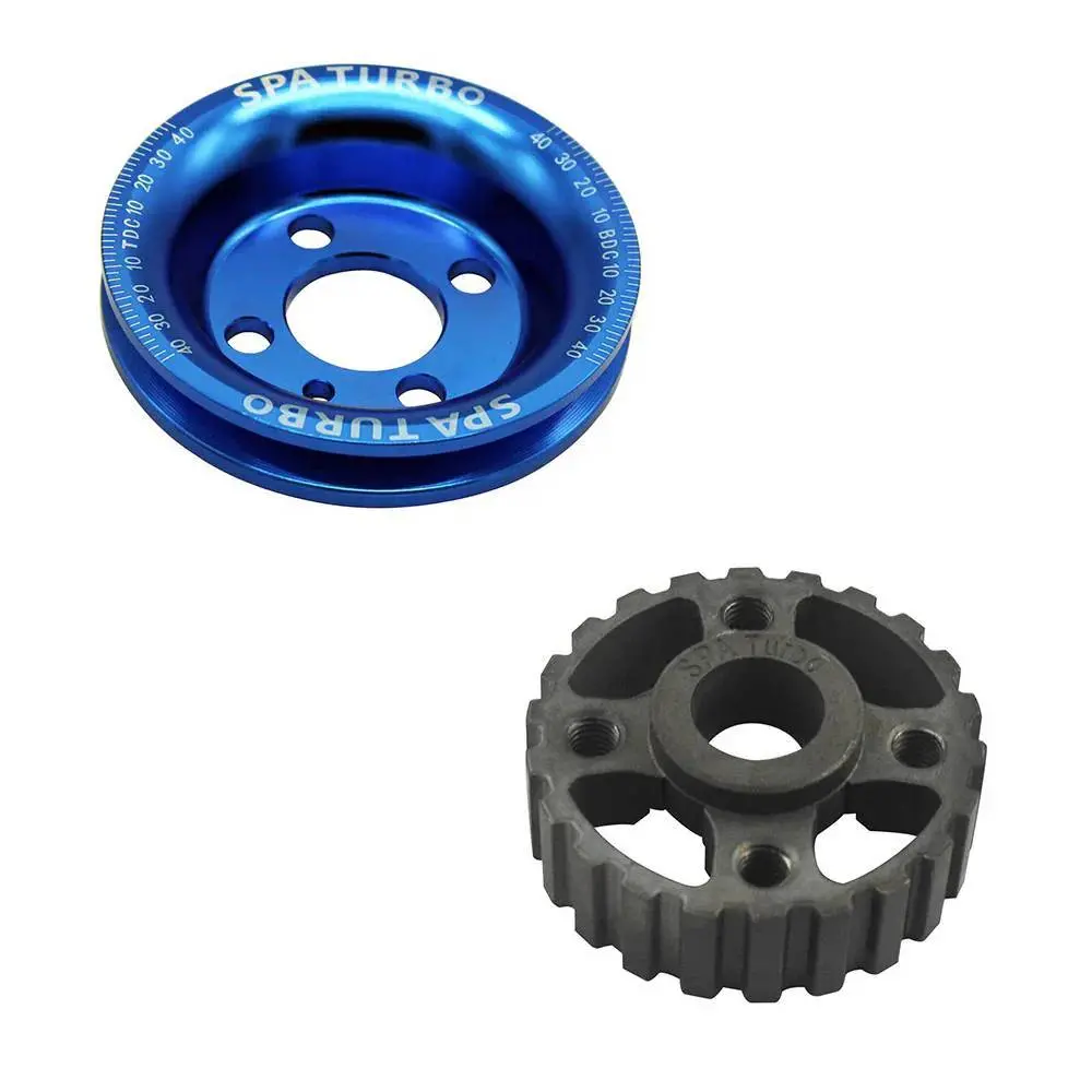 Vw Syncro Audi 80 90 100 4000 Rabbit 1.8 8V Underdrive Pulley - Blue + Vw 8V Super Light Crank Timing Gear 1