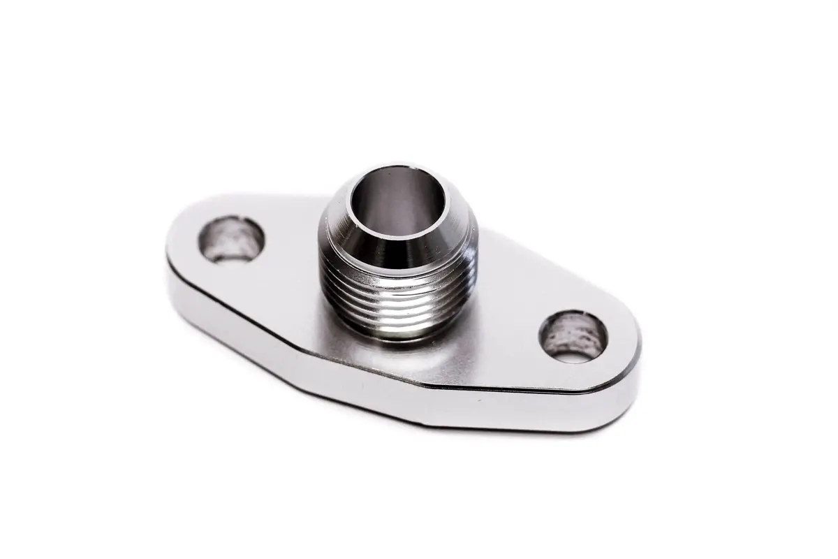 Precision Works Billet T3 T4 Turbo Oil Drain Flange 10An & O-Ring 1