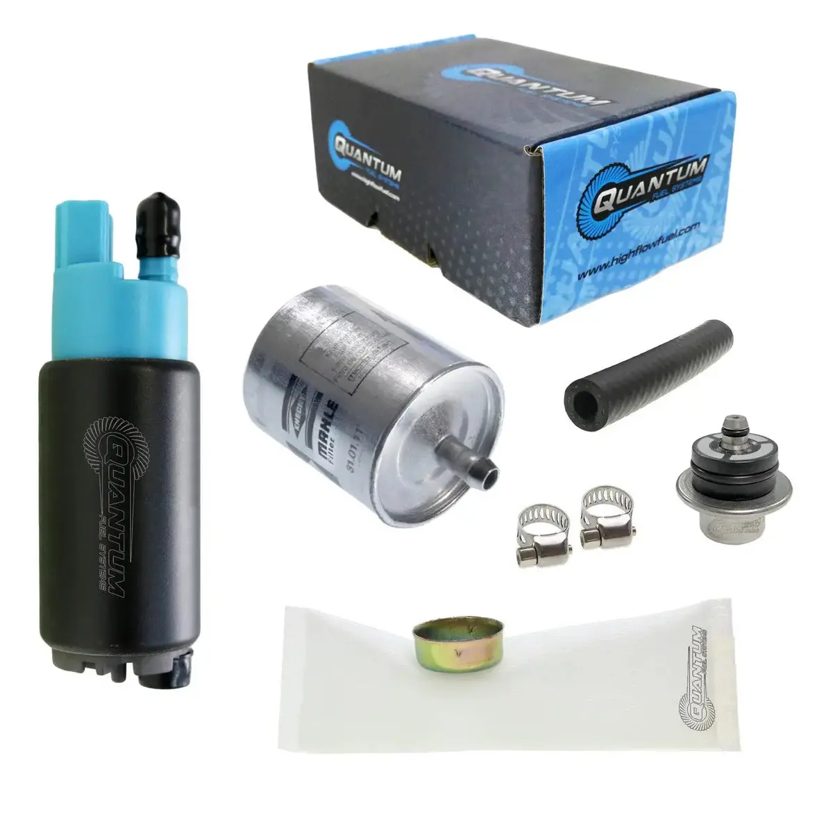 Qfs Efi Fuel Pump W/ Pressure Regulator & Genuine Mahle Filter, Hfp-382-Brf 1